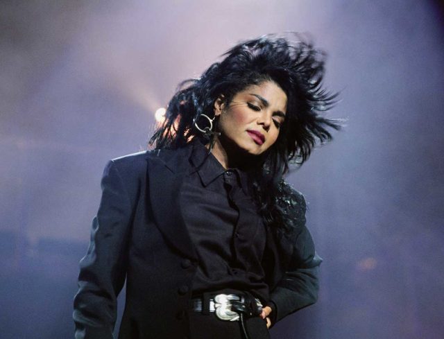 Janet Jackson performing at the Munich Olympic Hall, Germany, 17.10.1990