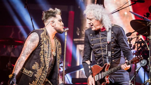 Adam Lambert and Brian May of Queen