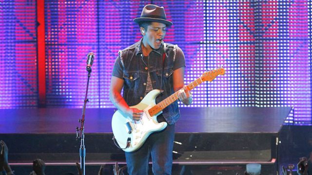 Bruno Mars performs live in concert at the Fillmore Miami Beach at the Jackie Gleason Theater. Plan B and Janelle Monae opened the show. Miami Beach, FL