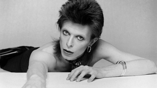 David Bowie photographed for the Diamond Dog album cover, circa 1974.